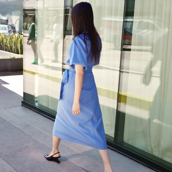 Reformation Olea Wrap Midi-Dress - Picture 3 of 10